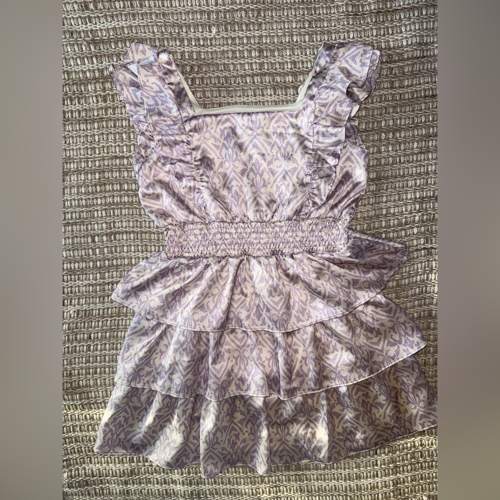 Purple Ruffled Kids Dress